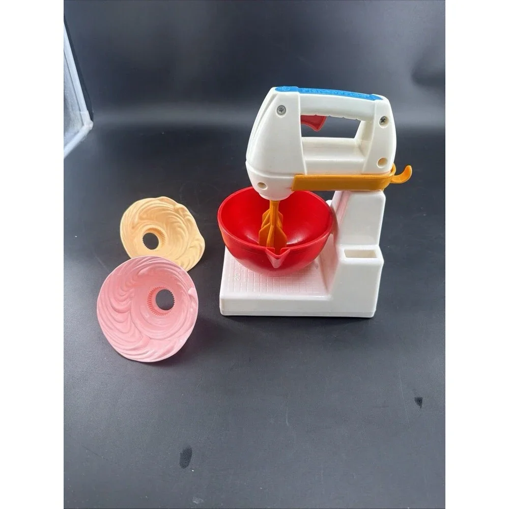Vintage 1987 Fisher Price Mixer Fun w Food Mixing Center #2114 Play Toy